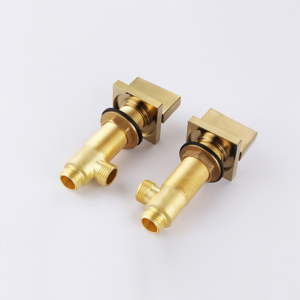 HMR - Double Handle Sink Faucet Solid Brass in Milly