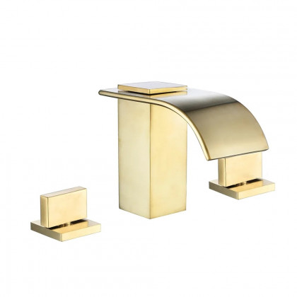 HMR - Double Handle Sink Faucet Solid Brass in Milly