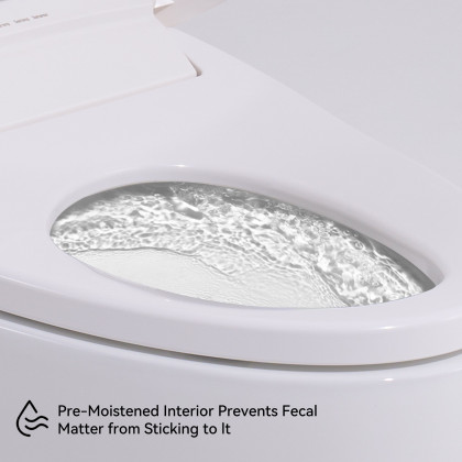 HMR - Modern Smart One-Piece Toilet and Bidet Foot Induction and Automatic Flushing in White