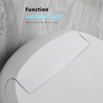 HMR - Modern Smart One-Piece Toilet and Bidet Foot Induction and Automatic Flushing in White