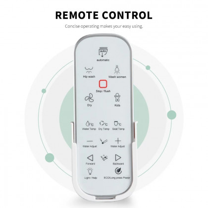 HMR - Modern Smart One-Piece Toilet and Bidet Foot Induction and Automatic Flushing in White