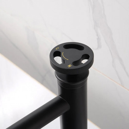 HMR - Ruth Vessel Sink Faucet Single Handle in Matte Black, Brass