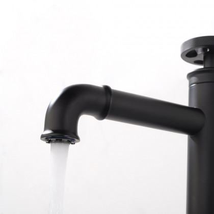 HMR - Ruth Vessel Sink Faucet Single Handle in Matte Black, Brass