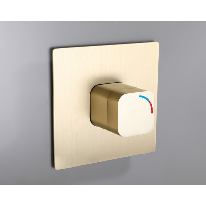 HMR Waterfall Wall Mount Bathroom Sink Faucet Single Knob - Brushed Gold