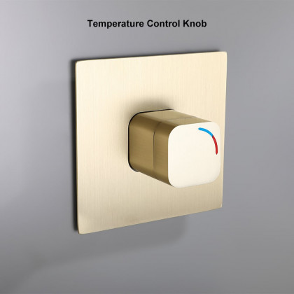 HMR Waterfall Wall Mount Bathroom Sink Faucet Single Knob - Brushed Gold