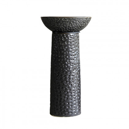 HMR - Pedestal Sink Gaolin Wash Sink in Black