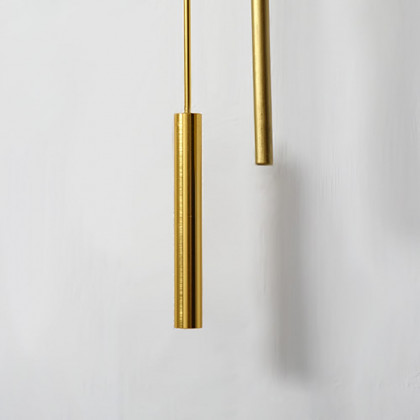 HMR - Distinctive Metal Wall Clock with Pendulum in Gold