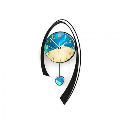 HMR - Wall Clock Home Background Hanging Art in Multi-Color