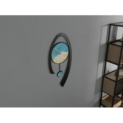 HMR - Wall Clock Home Background Hanging Art in Multi-Color