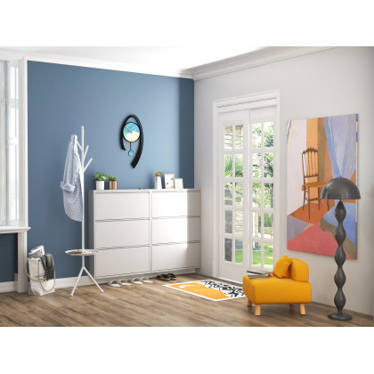 HMR - Wall Clock Home Background Hanging Art in Multi-Color
