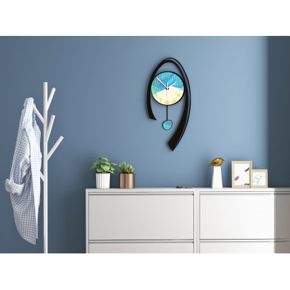 HMR - Wall Clock Home Background Hanging Art in Multi-Color