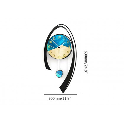 HMR - Wall Clock Home Background Hanging Art in Multi-Color