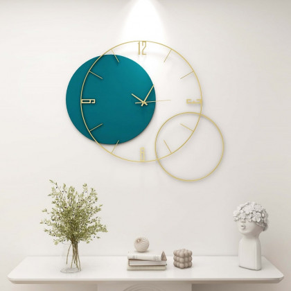 HMR Modern Round Oversized Wall Clock Home Decor Art - Green