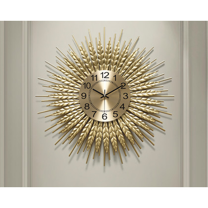 HMR - 3D Sunburst Metal Oversized Wall Clock