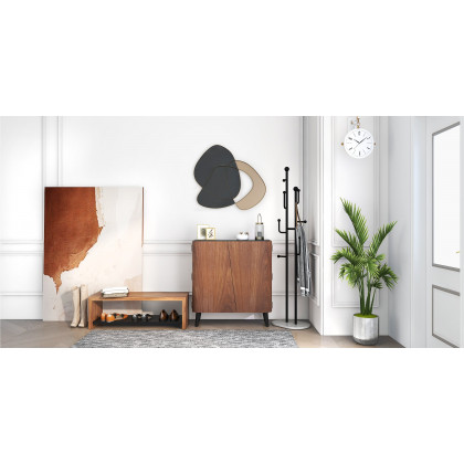 HMR Modern Double-Sided Wall Clock - White