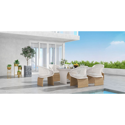 HMR - 31.4" Tall Metal Indoor Modern 3 Tier Corner Planter in Gold