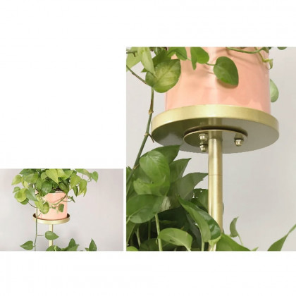 HMR - Metal Gold Plant Pot for Indoor in Large in 4-Shelf