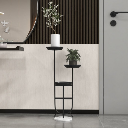 HMR - Chic Unique Shaped Metal Standing Plant Stand