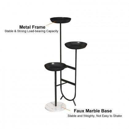 HMR - Chic Unique Shaped Metal Standing Plant Stand