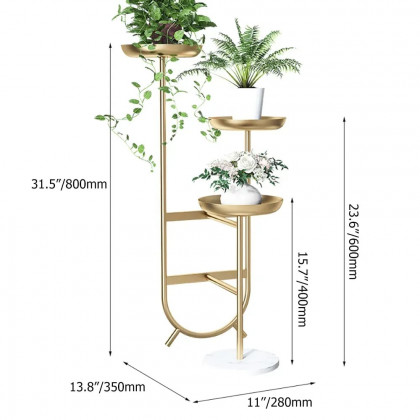 HMR - Chic Unique Shaped Metal Standing Plant Stand
