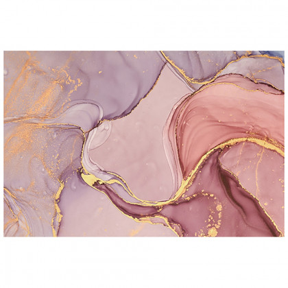 HMR Modern Abstract Rectangular 5' x 7' Area Rug - Pink/Gold/Gray