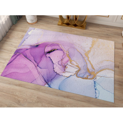 HMR - Rectangle Abstract Area Rug in Flowing Pattern, 5.2"L x 7.5"W