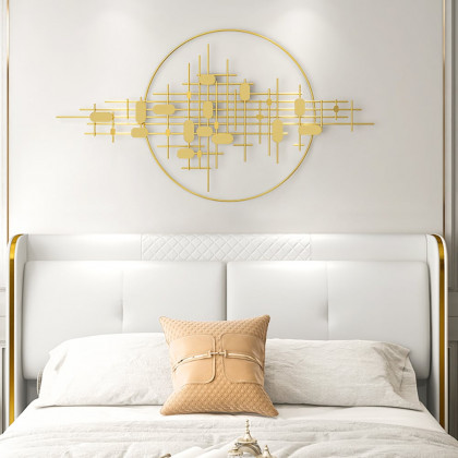 HMR - 3D Big Wall Decorative Metal Home Hanging Art in Gold