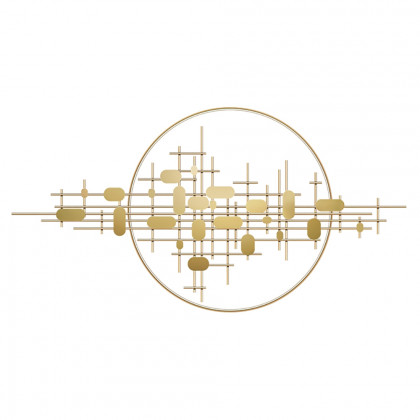 HMR - 3D Big Wall Decorative Metal Home Hanging Art in Gold