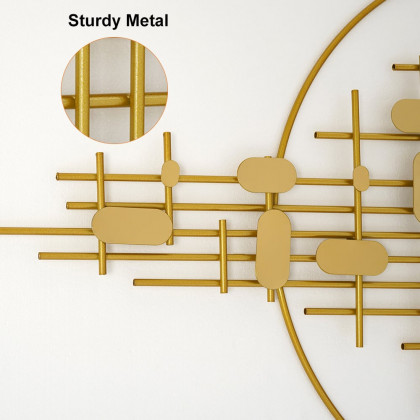 HMR - 3D Big Wall Decorative Metal Home Hanging Art in Gold