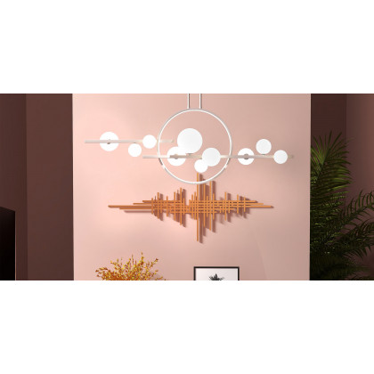 HMR - Geometric Lines Metal Wall Home Hanging Accent in Gold