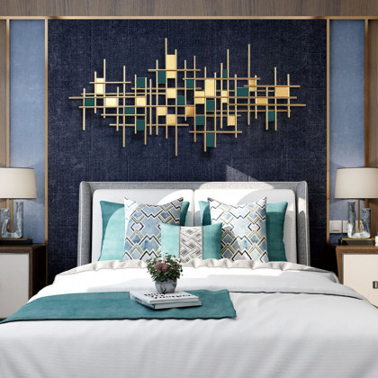 HMR Modern Metal Wall Decor - Green