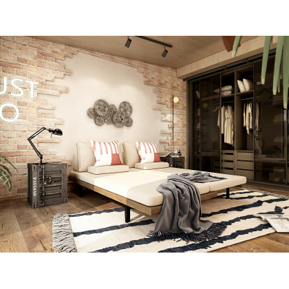 HMR - Distressed Wall Decor with Gear Design in Silver