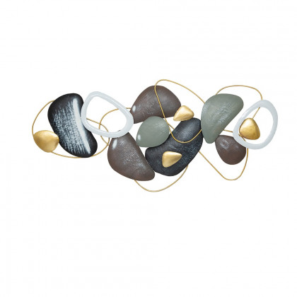 HMR - Creative Metal Stone Wall Decor in 53.1"L x 25.5"H