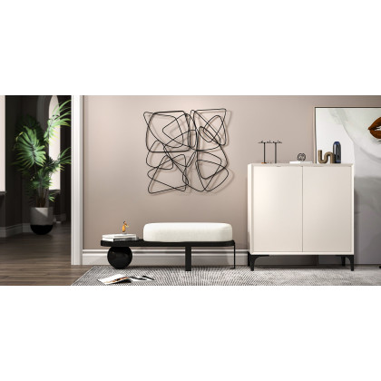 HMR - 3D Metal Wall Home Art in Black