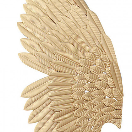 HMR - 2 Pieces Wing Wall Decor Home Art in Gold