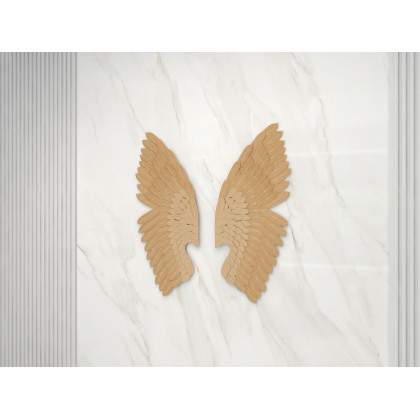 HMR - 2 Pieces Wing Wall Decor Home Art in Gold