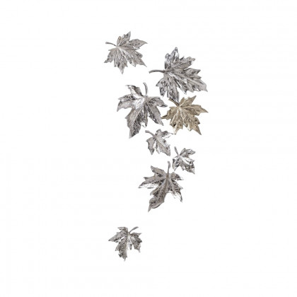 HMR - 8 Pieces 3D Maple Leaves Home Wall Decor in Gold