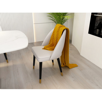 HMR - Modern 78.7" Rectangle Dining Table for 6-8 People in Black, Sintered Stone