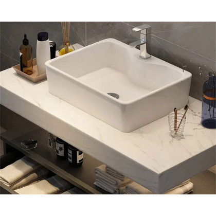 HMR Modern 35" Bathroom Vanity Set with Sink - White/Black