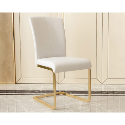 HMR - Modern Dining Chairs with PU Leather Upholstery (Set of 2)