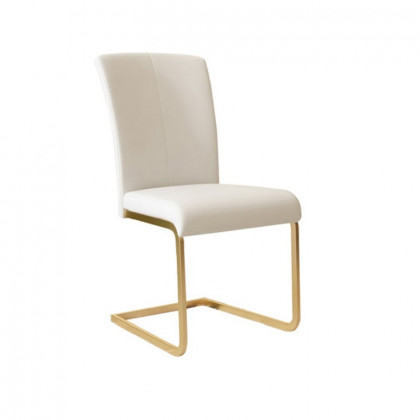 HMR Modern Dining Chairs with PU Leather Upholstery (Set of 4) - White
