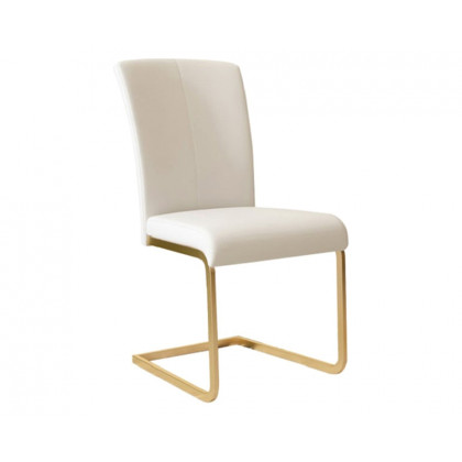 HMR Modern Dining Chairs with PU Leather Upholstery (Set of 4) - White