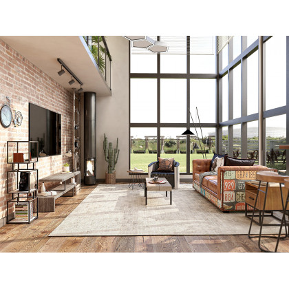HMR - Industrial Loft 3-Seater Tufted Upholstered Sofa in Brown