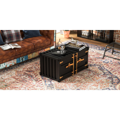 HMR - Industrial Loft 3-Seater Tufted Upholstered Sofa in Brown