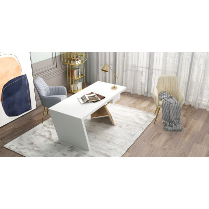 HMR Modern Dining Chairs with Velvet Upholstery (Set of 2) - Gray