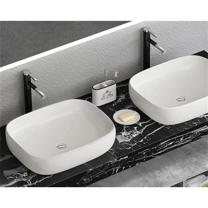 HMR - Modern 60" Floating Bathroom Vanity Set with Double Sinks