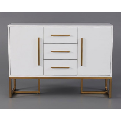 HMR Stovf Series Modern 47" Sideboard Buffet with Drawers - White