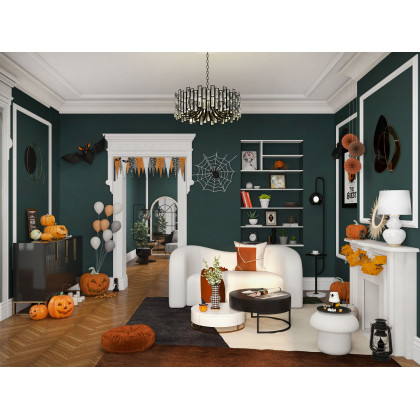 HMR Aro Series Modern 59.1" Affordable Sideboard with Storage - Black