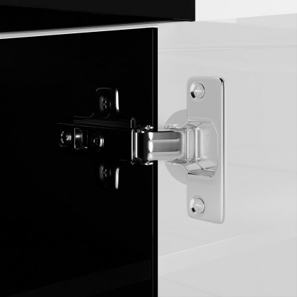HMR Aro Series Shoe Cabinet - White/Black