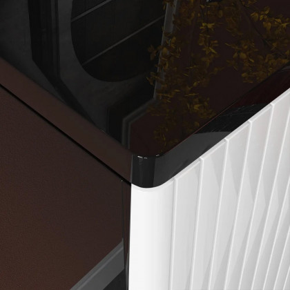 HMR Aro Series Shoe Cabinet - White/Black
